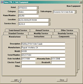 Equipment Manufacturer Data